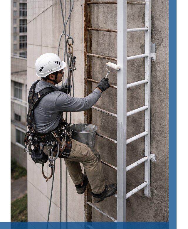 Покраска пожарных лестниц в Протвине от 4579 р. | ВЫСОТНИК-Прн