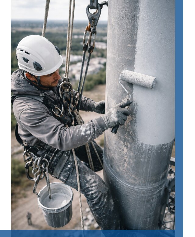 Покраска мачт связи под ключ в Протвине от 865 р. | ВЫСОТНИК-Прн