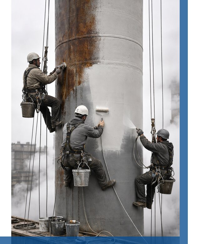 Покраска дымовых труб в Протвине от 8649 р. | ВЫСОТНИК-Прн