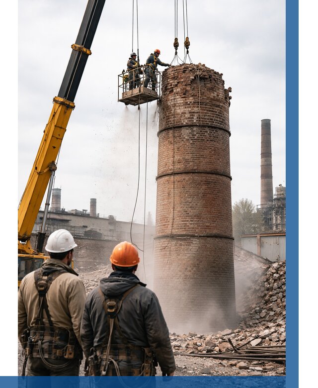 Демонтаж дымовой трубы в Протвине от 91575 р. | ВЫСОТНИК-Прн, смета