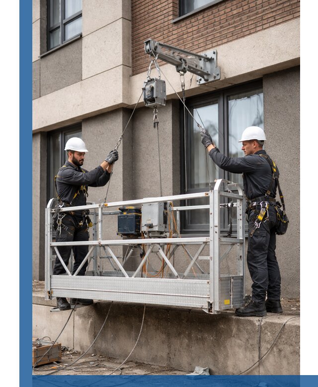 Монтаж и подъем фасадной люльки в Протвине с гарантией безопасности