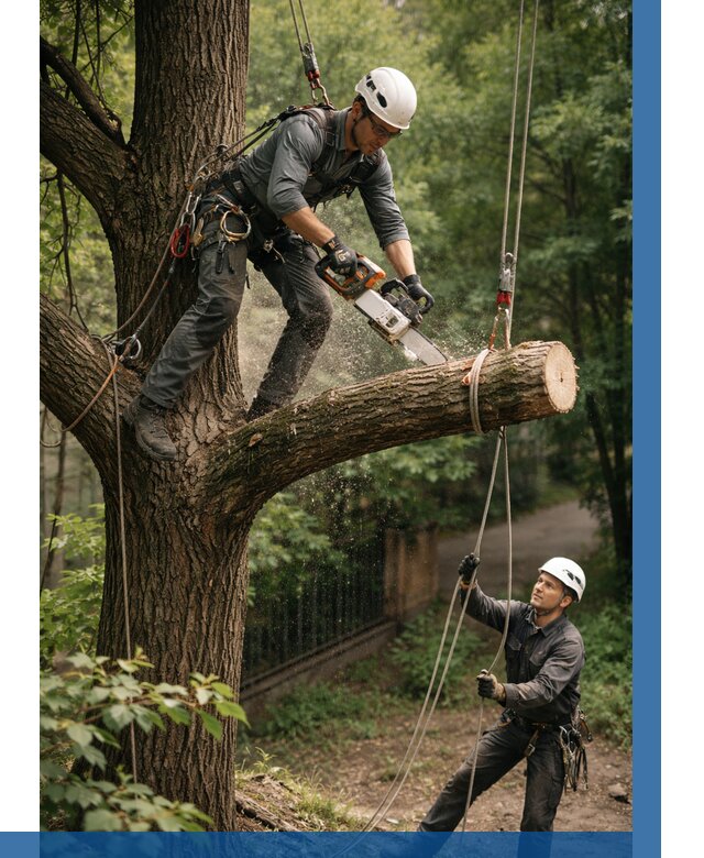 Спил деревьев альпинистами в Протвине от 8140 р. | ВЫСОТНИК-Прн