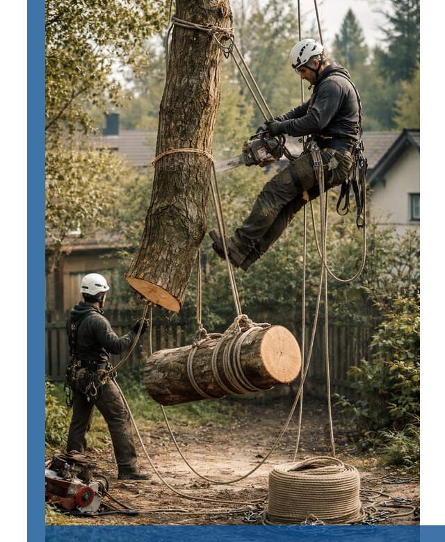 Валка деревьев частями в Протвине, безопасно и аккуратно
