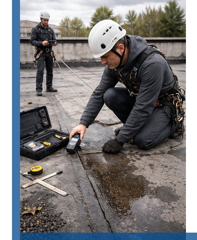 Обследование кровли на протечки и выявление дефектов в Протвине