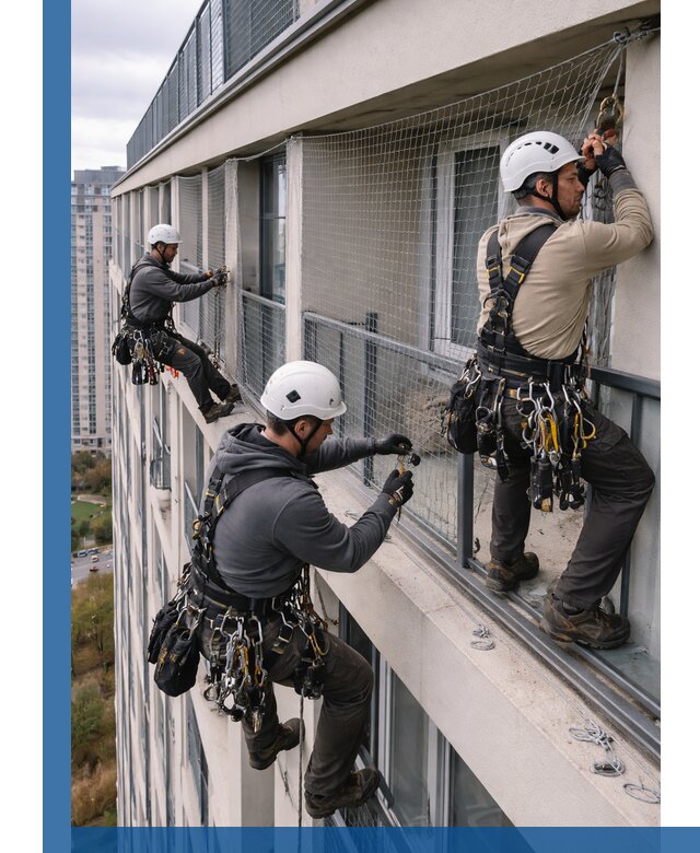 Профессиональный монтаж защитной сетки от птиц в Протвине